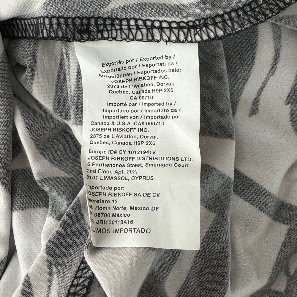 Joseph Ribkoff Shirt‎ Womens 6 Black White Geometric Blouse Retro Edgy Artsy - Picture 8 of 8